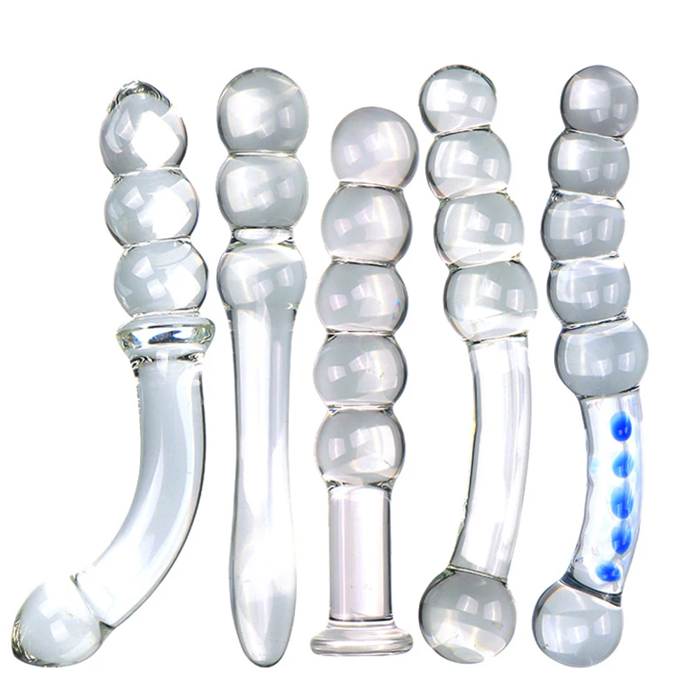 Pyrex Glass Anal Beads Butt Plug Big Ball Large Crystal Dildo Penis Artificial Dick Gay Masturbate Adult Sex Toy For Women