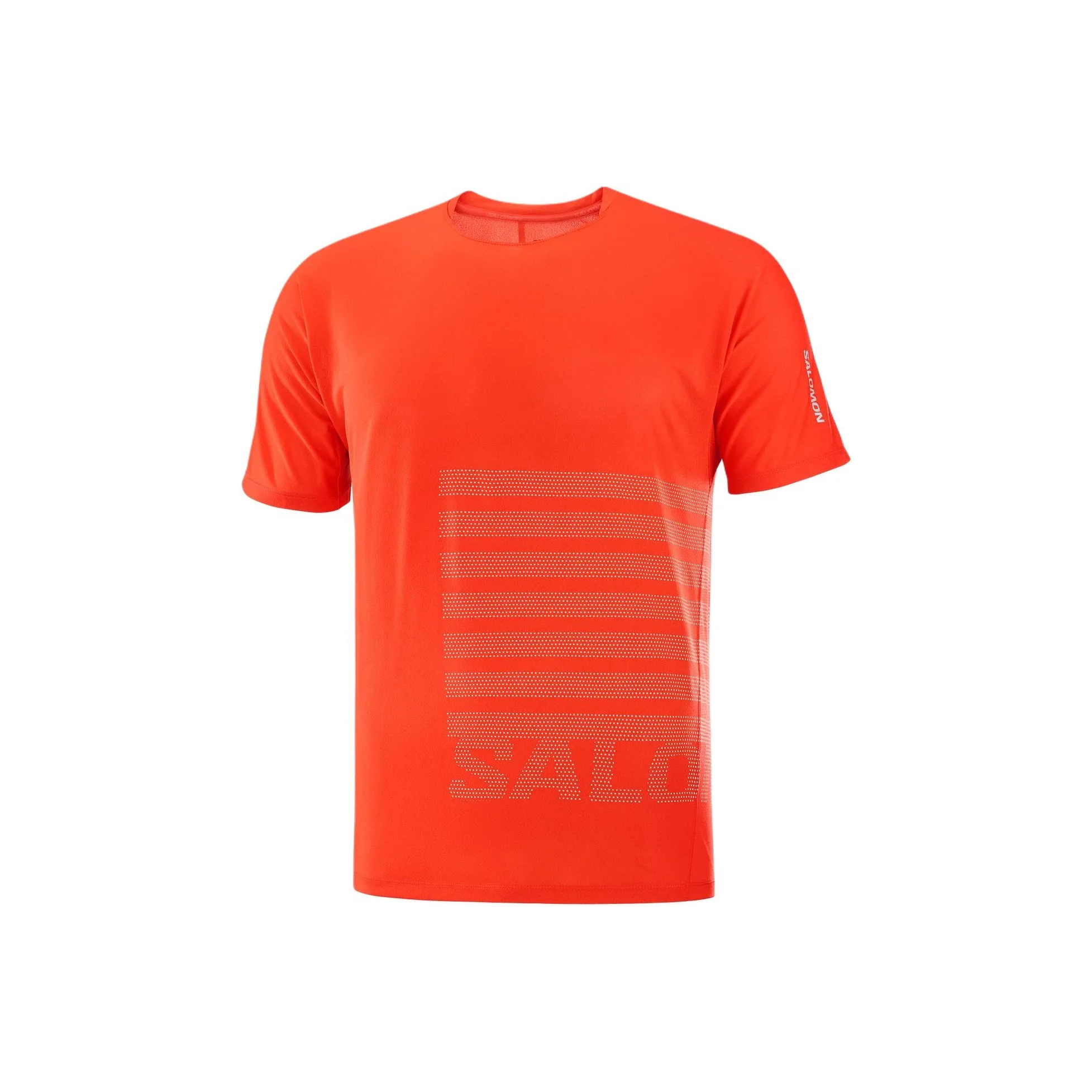 SALOMON SENSE AEROGRAPHIC Running T Shirt Men's Cherry Tomato/Rainy Day LC2319400