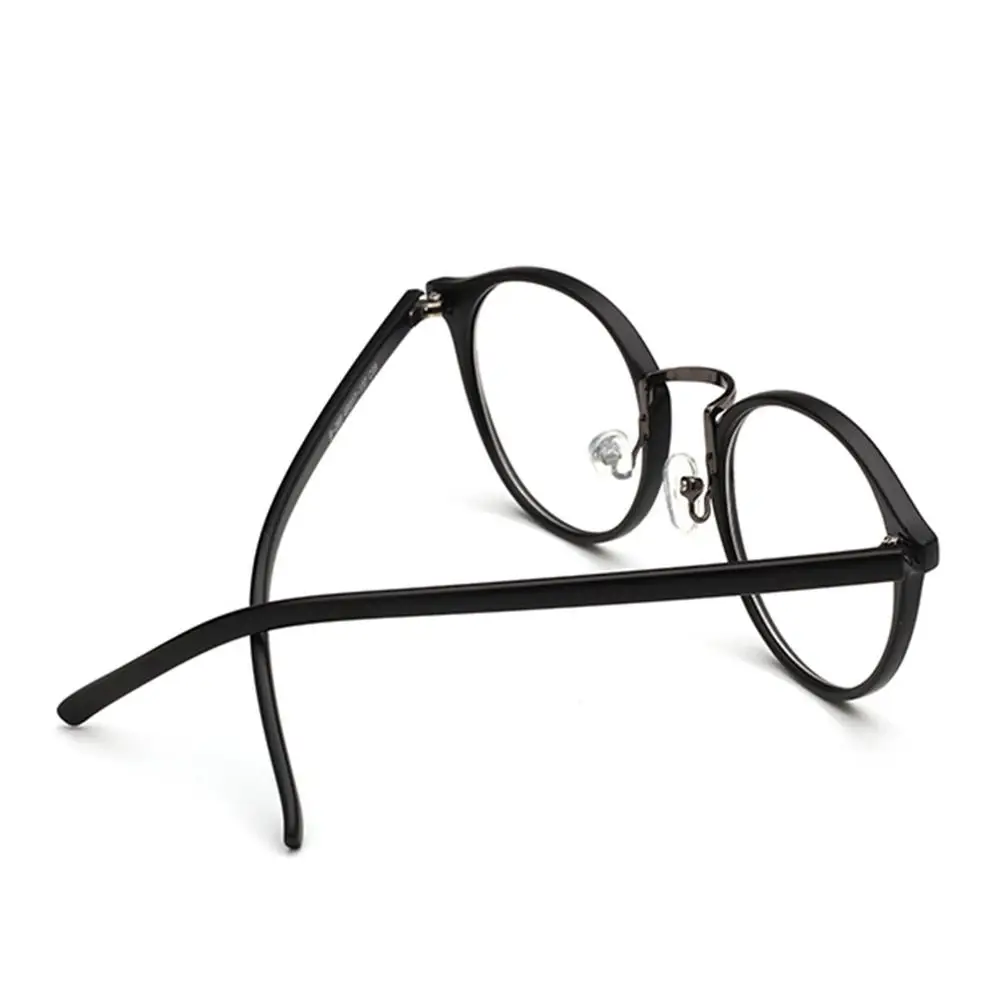 Verre d'ordinateur rétro rond verre len lunettes verre uni