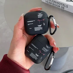 Funda de silicona antideslizante con estilo para Apple Airpods 4, 3, 2, funda para auriculares Bluetooth para Airpods Pro, bolsa negra para novio