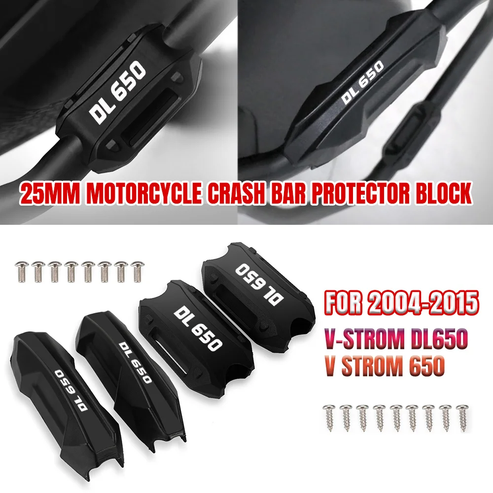 

Motorcycle Bumper Engine Guard 25MM Protection Block Crash Bar Decorative For Suzuki V-Strom DL650 V Strom 650 2004-2024 2015