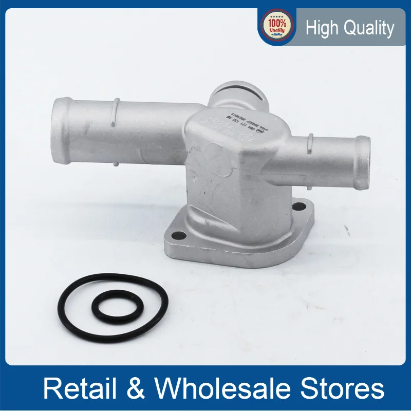Radiator Interface Aluminum Flange and Sealing Ring 06A121132AM for Volkswagen 06A121133AA 06A121132AG