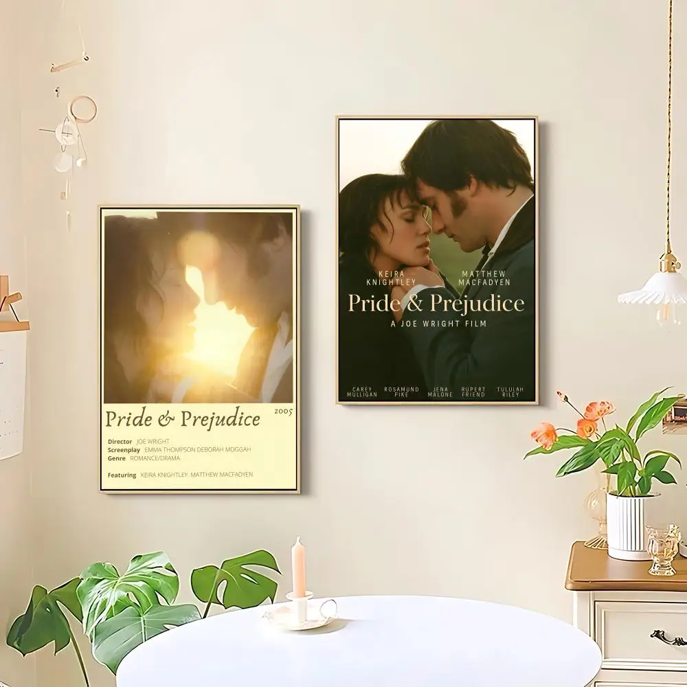 Hot Movie p-Pride And Prejudice Poster HD art sticky wall waterproof home living room bedroom bar aesthetic decoration