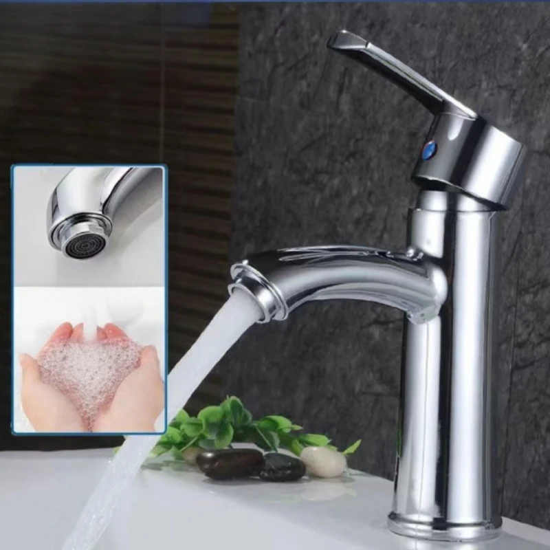 

Single Holder Single Hole Bathroom Faucet Alloy Washbasin Tap With Hose Hot Cold Water Basin Mixer Sink Faucets