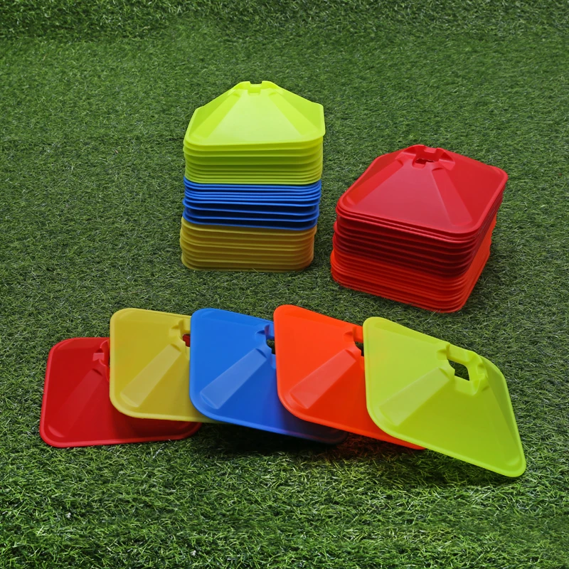 10pcs Square Sign Disks Soccer Training Sign Plate Obstacle Sign Cones Basketball Training Equipment Equipment Signs