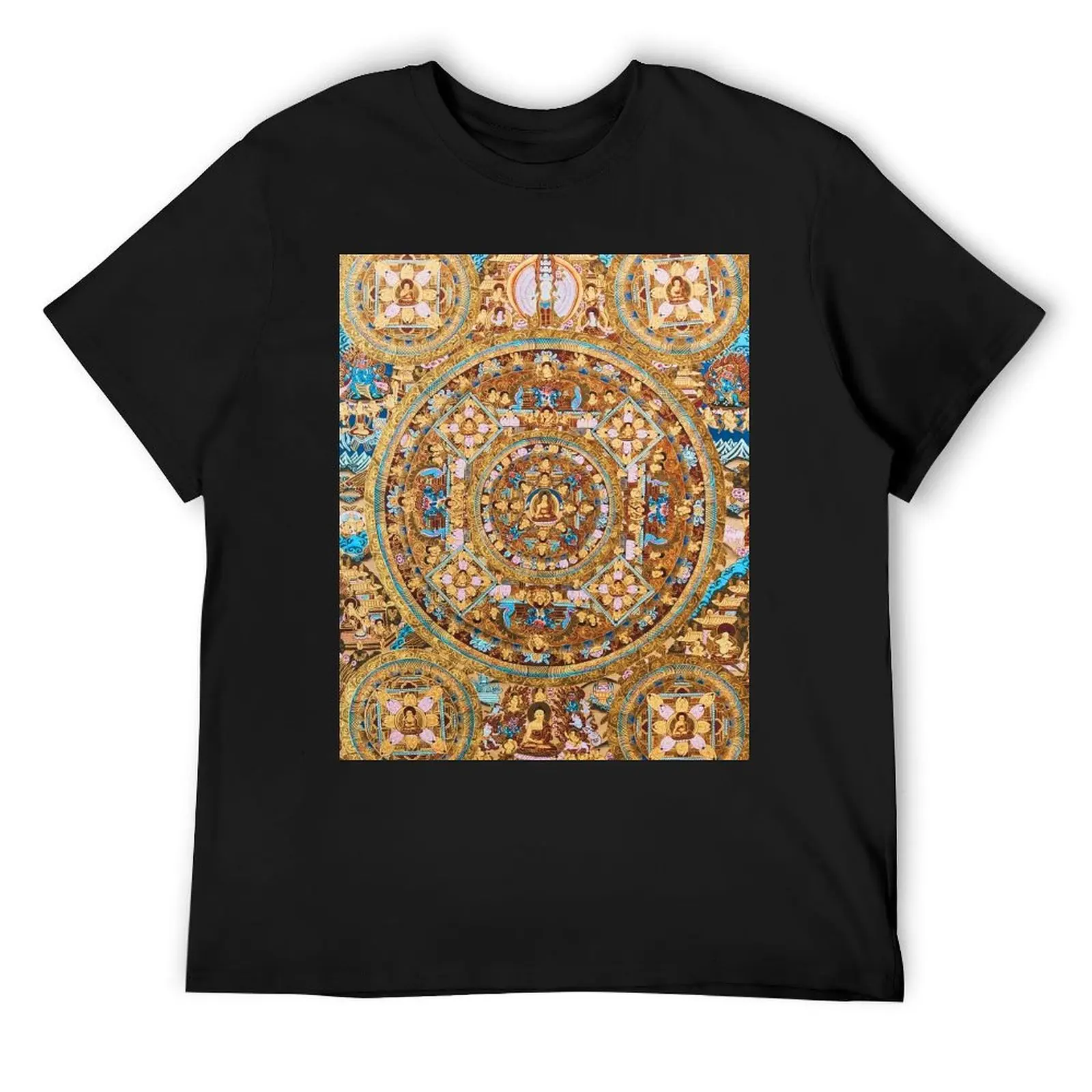 

Буддийская футболка Mudra Bodhisattva Mandala 47, эстетичная одежда, футболка с рисунком, мужские футболки с чемпионами