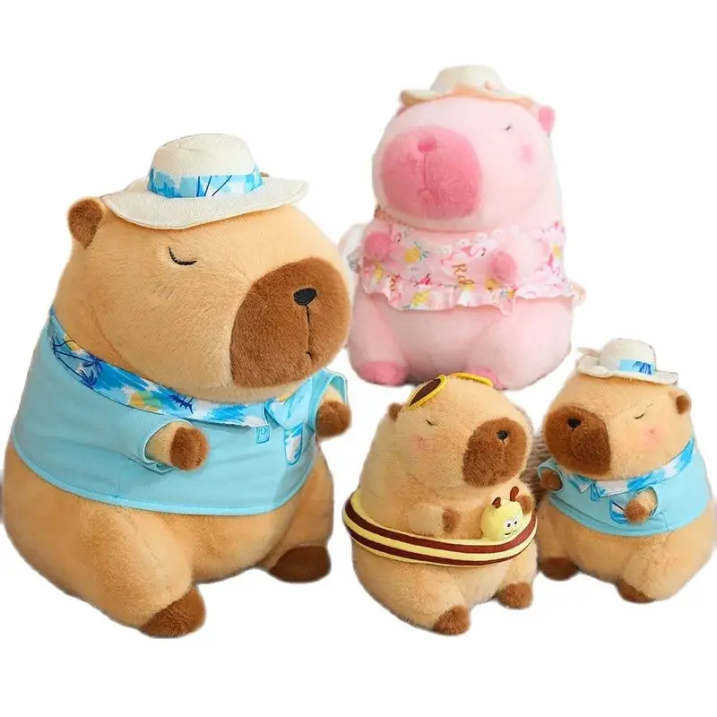 

Kawaii 45cm Capybara Summer Style Plush Toys Animals Plush Doll Cushion Pillow Decor Stuffed Children's Baby Birthday Gifts Toys