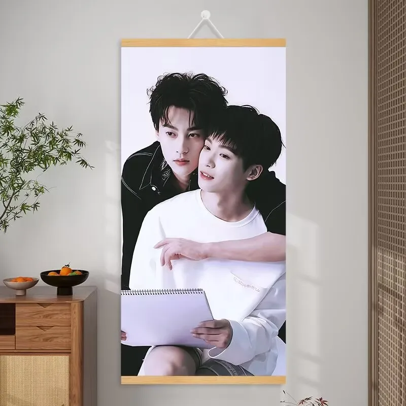 

"Reverse Love" free-range egg poster peripheral 'Chi Cheng Tian XuNing ZiYu' decorated solid wood hanging scroll room decoration