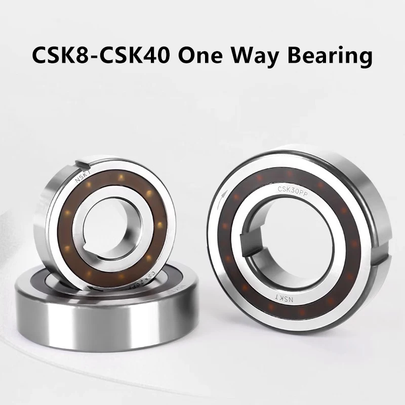One Way Bearing CSK Series Dual Keyway CSK8/CSK10/CSK12/CSK15/CSK17/CSK20/CSK25/CSK30/CSK35/CSK40 for Mechanical Applications