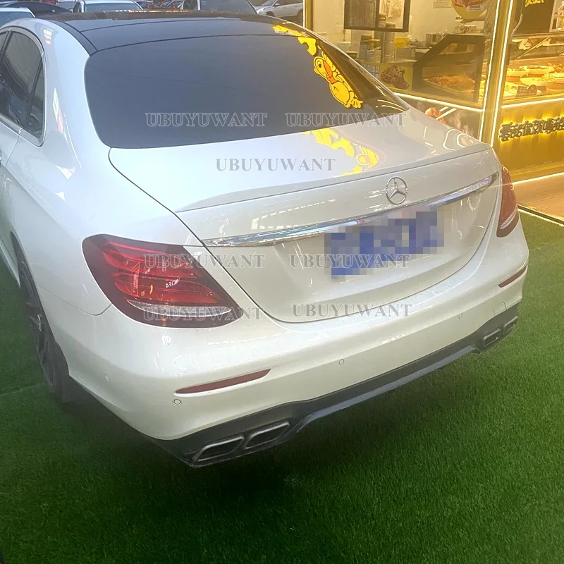 For Benz-Benz W213 E-class E43 E200 E300 E320 E63 2017 2018 2019 ABS Primer Color Rear Spoiler Tail Trunk Boot Wing - view 4