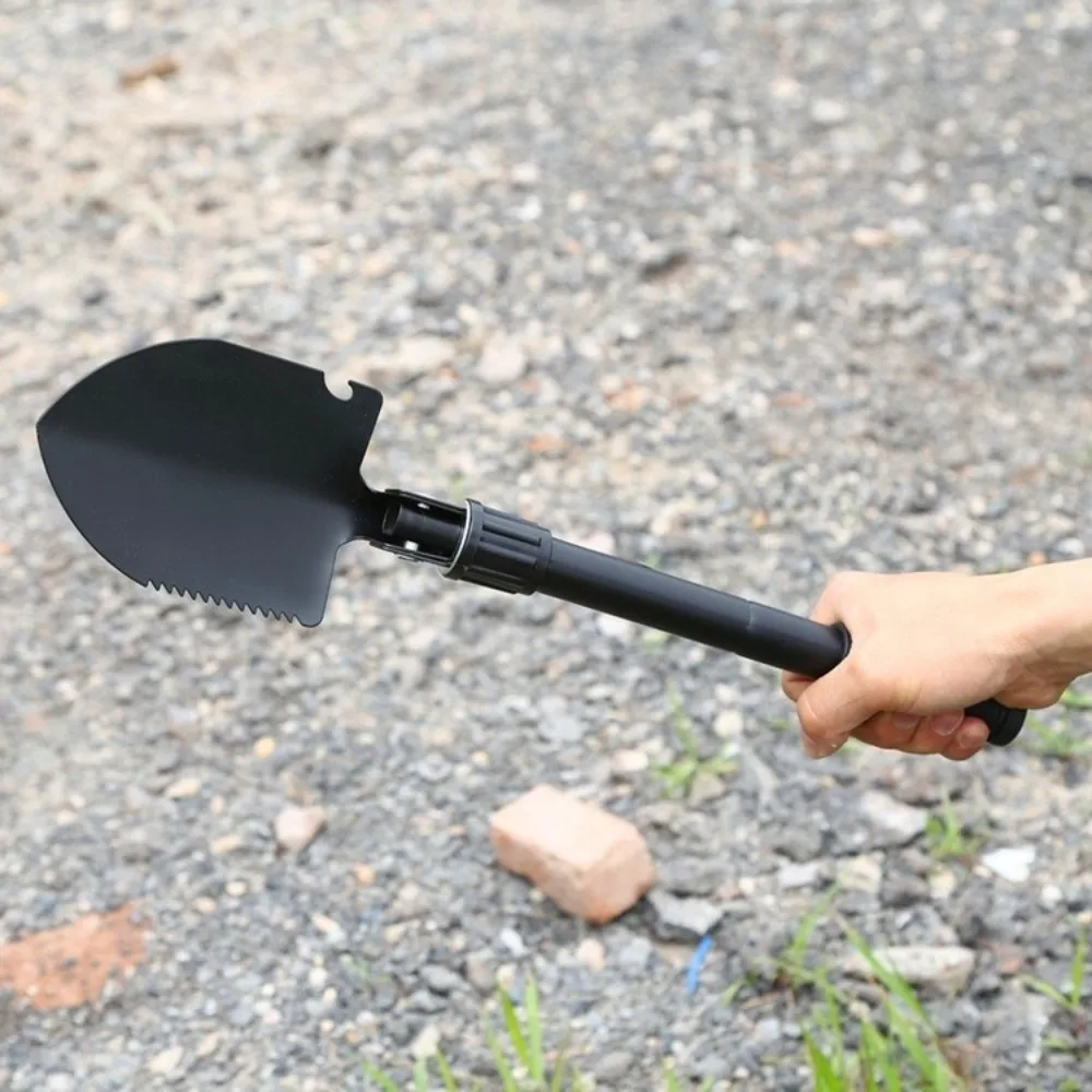 Multi-functional Folding Shovel High Carbon Steel with Storage Bag Truck Mounted Shovel Thickened Camping Shovel Outdoor Field