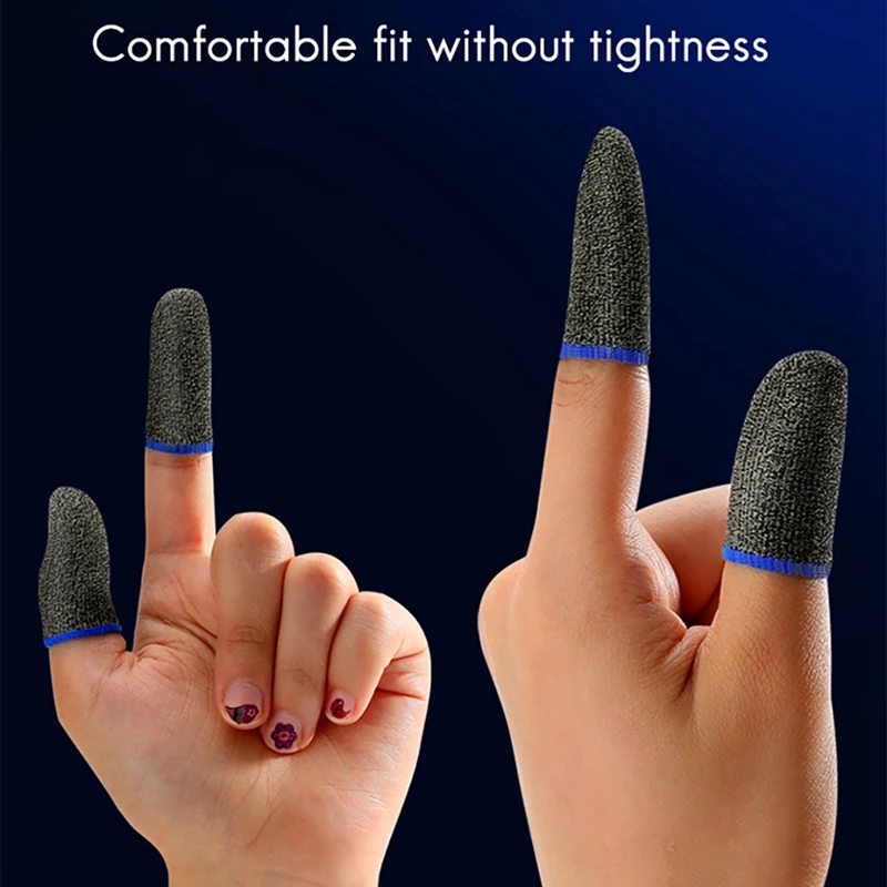 B31B Gaming Finger Cots 4Pcs Non-Slip Sweat-Proof Touchscreen Gloves Breathable for Mobile Phone Game PUBG Mobile Artifact