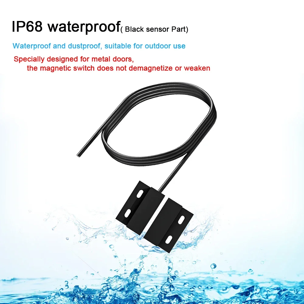 Tuya WIFI Smart Door Window Magnetic Sensor Security Alarm Open Closed Detector for Anti-theft Door Iron Rolling Door Iron Gate