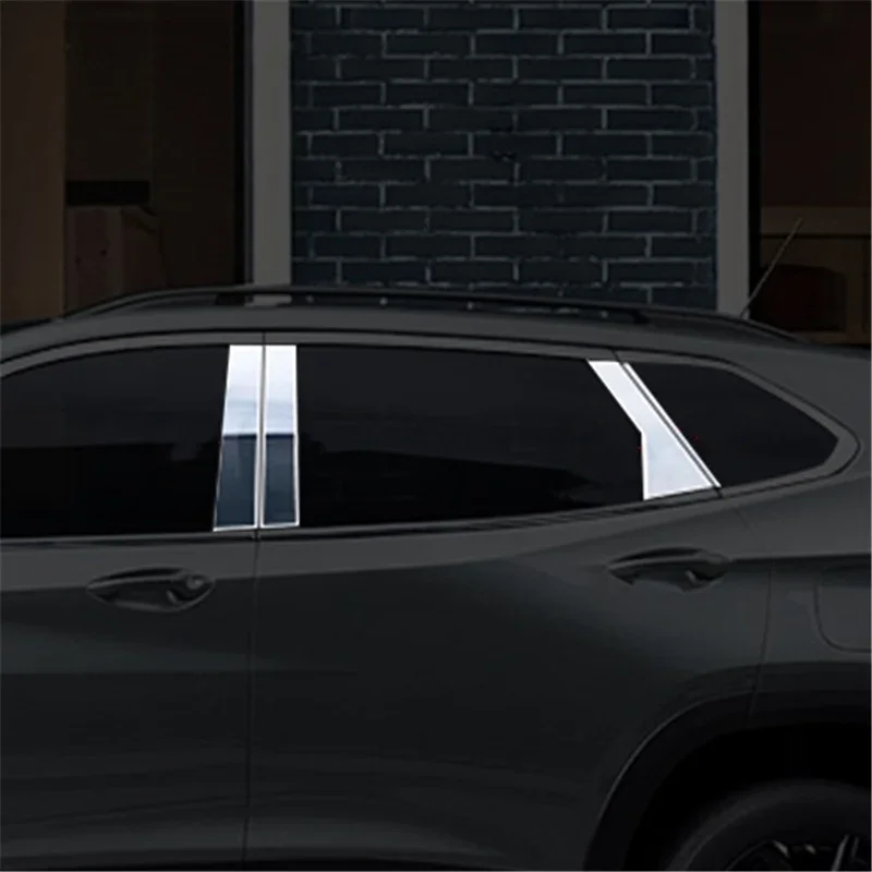

WELKINRY For Chevrolet Tracker 2020-2025 Stainless Steel Car Body Door Window Frame Central Middle B C Pillar Column Post Trim