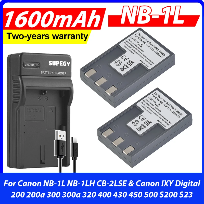 Аккумулятор NB-1L NB 1LH + зарядное устройство для Canon NB-1L NB-1LH CB-2LSE и Canon IXY Digital 200 200a 300 300a 320 400 430 450 500 S200 S23