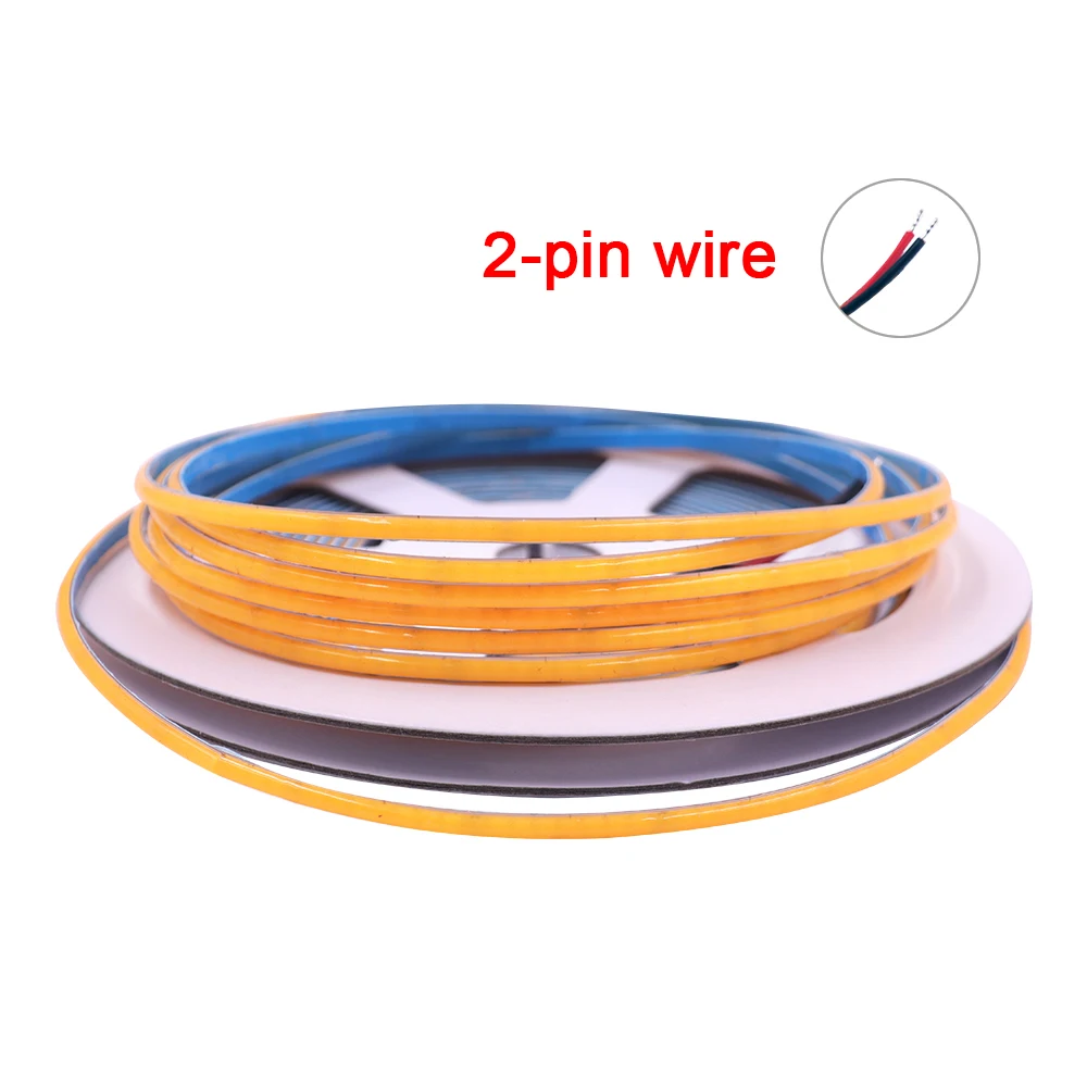 12V 24V 3mm 5mm PCB COB LED Strip Ultra Thin Light Super Bright 384LED/m CRI90 Flexible LED Tape For Cabinet Home Liner Lighting