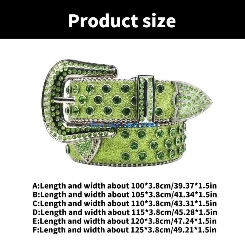 HX6F الجرونج حزام اليد الديكور أحجار الراين حزام فاخر بريق رصع مشبك #6