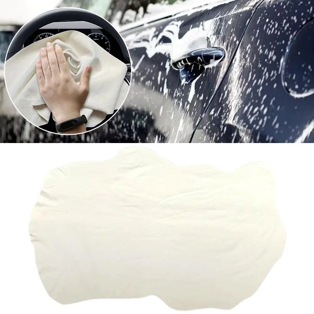 Natural Deerskin Leather Clean Cloth Car Home Washing Quick Glass Cleaning Towel Drying Cleaning Rags Rag Dry Car Care Deta D7E7