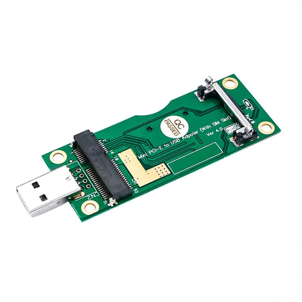 AED5-1 Pcs Mini PCI-E To USB2.0 Adapter With SIM 8Pin Card Slot Plug And Play For Bitcoin Litecoin BTC Mining