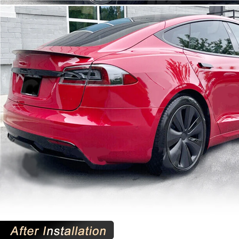 Auto Baule Posteriore Boot Labbro Ala Spoiler Per Tesla Modello S Berlina 2014-2023 Coda Posteriore Tronco Spoiler Ala Labbro Secco In Fibra di