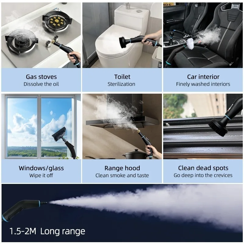 Portable High‑Pressure Steam Cleaner Multi‑Purpose for Car Detailing, Kitchen Cleaning & Clothes Steaming