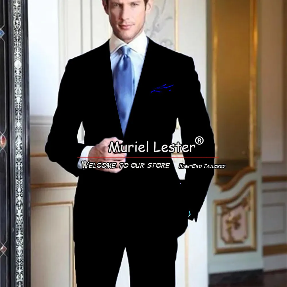 England Style Men's Suits Formal Party Male Clothing 2 Pieces Single Breasted Blazer Pants Groom Wear Wedding Tuxedo Plus Size image 3