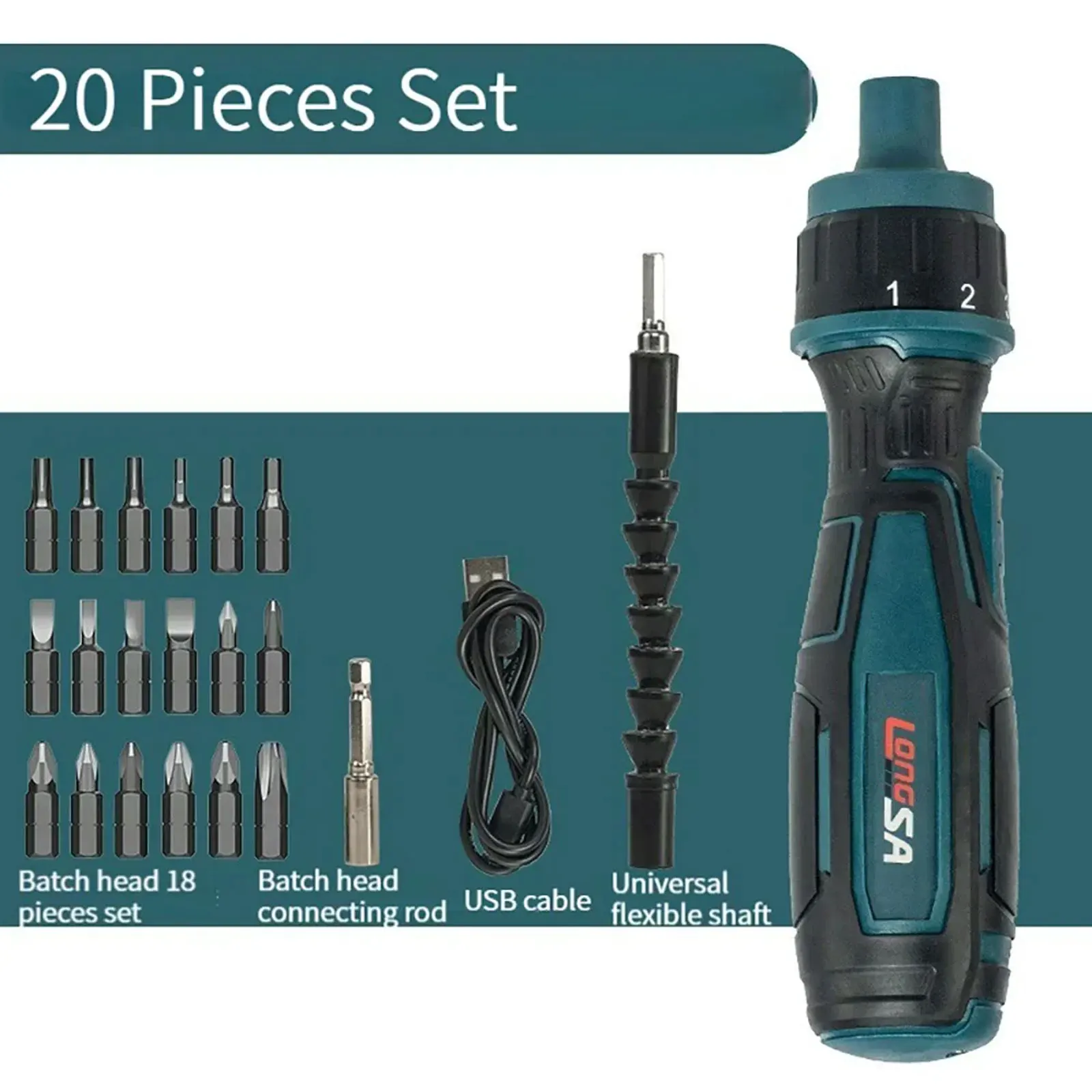 Cordless Electric Screwdriver 1300mah Li-ion Battery Rechargeable Mini Drill 3.6V Power Tools Set Household Maintenance