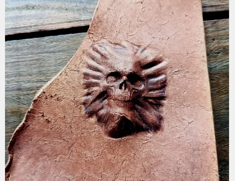 ثلاثية الأبعاد الجمجمة الصغيرة رئيس تصميم المعادن الجلود النقش قالب نحت Stamps تشكيل أداة الضغط DIY بها بنفسك المعادن الختام الباردة ختم