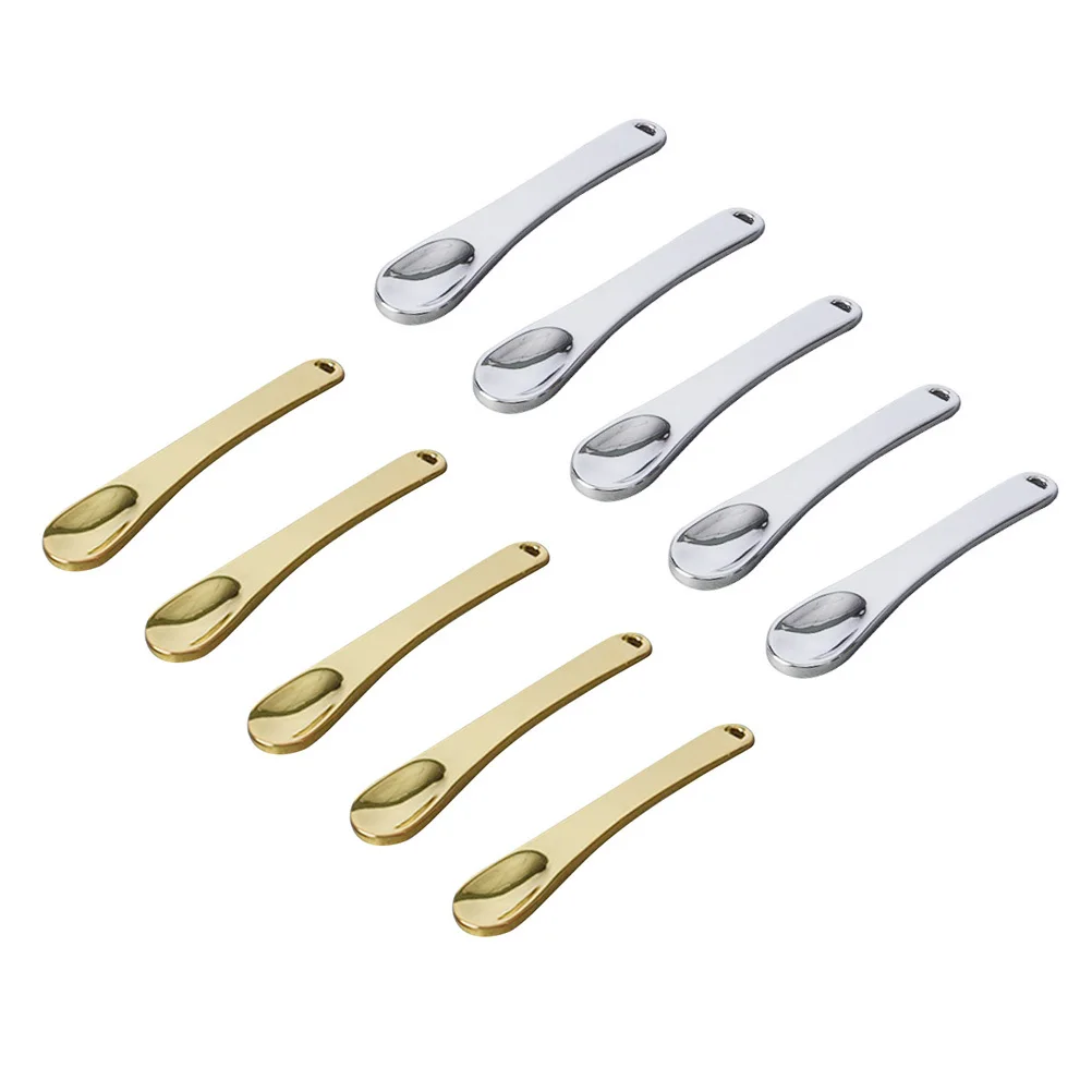 

5pcs Eye Cream Spatula Metal Facial Spoon For Mixing Applying Skincare Products Mini Makeup Tool Face Mask Spoon