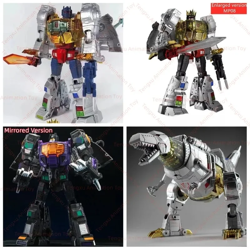 Transformation Toy MP08 Grimlock MP-08 Metal Toy Mirror Color Magnified KO Version Action Figure Robot Collection Gift