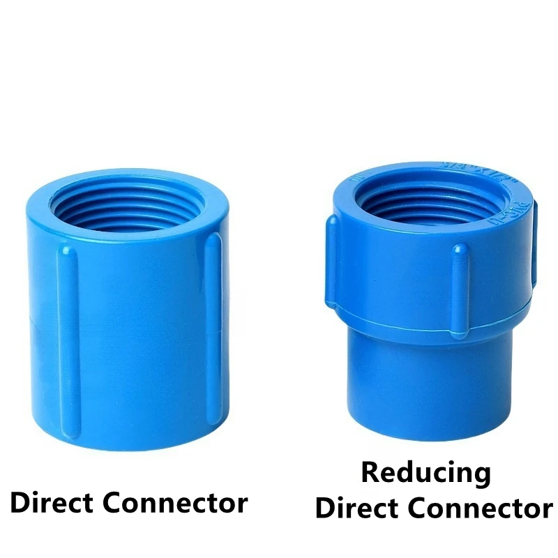 1PC 1/2~1'' Female Thread PVC Direct Connector Pipe Reducing Straight Joint Aquarium Tank Water Supply Adapter Garden Fittings
