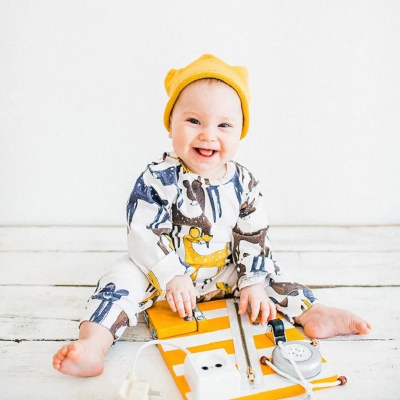 Knitted Crown Baby Headband Hat Autumn Winter Newborn Empty Top Cap Solid Color Infant Toddler Beanie Headband Photography Props - view 3