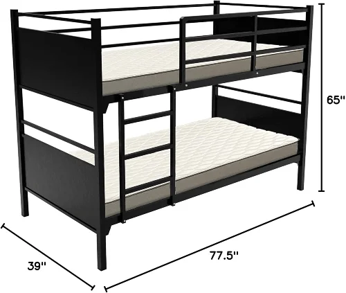 Metal Bunk Bed, Heavy Duty Sturdy Frame, Good For Commercial Use , Kids Camps And Shelter