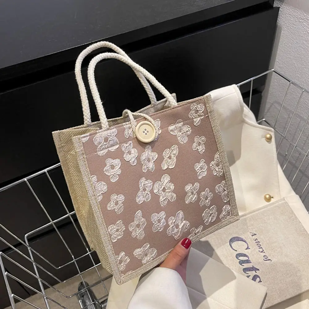 2023 Linen Bags Handbag For Women Shopper Tote Bag Fashion Designer Bag Convenient Large-capacity For Travel Grocery Bag