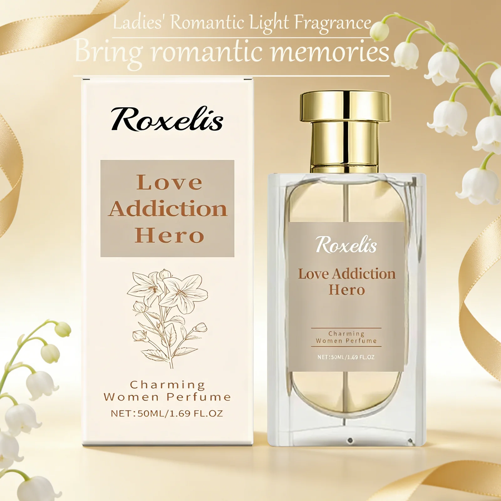 

Парфюм Roxelis 50 мл для женщин, Eau de Parfum, стойкий, с ароматом голубики, жасмина и мускуса, свежий, элегантный, для свиданий и на каждый день