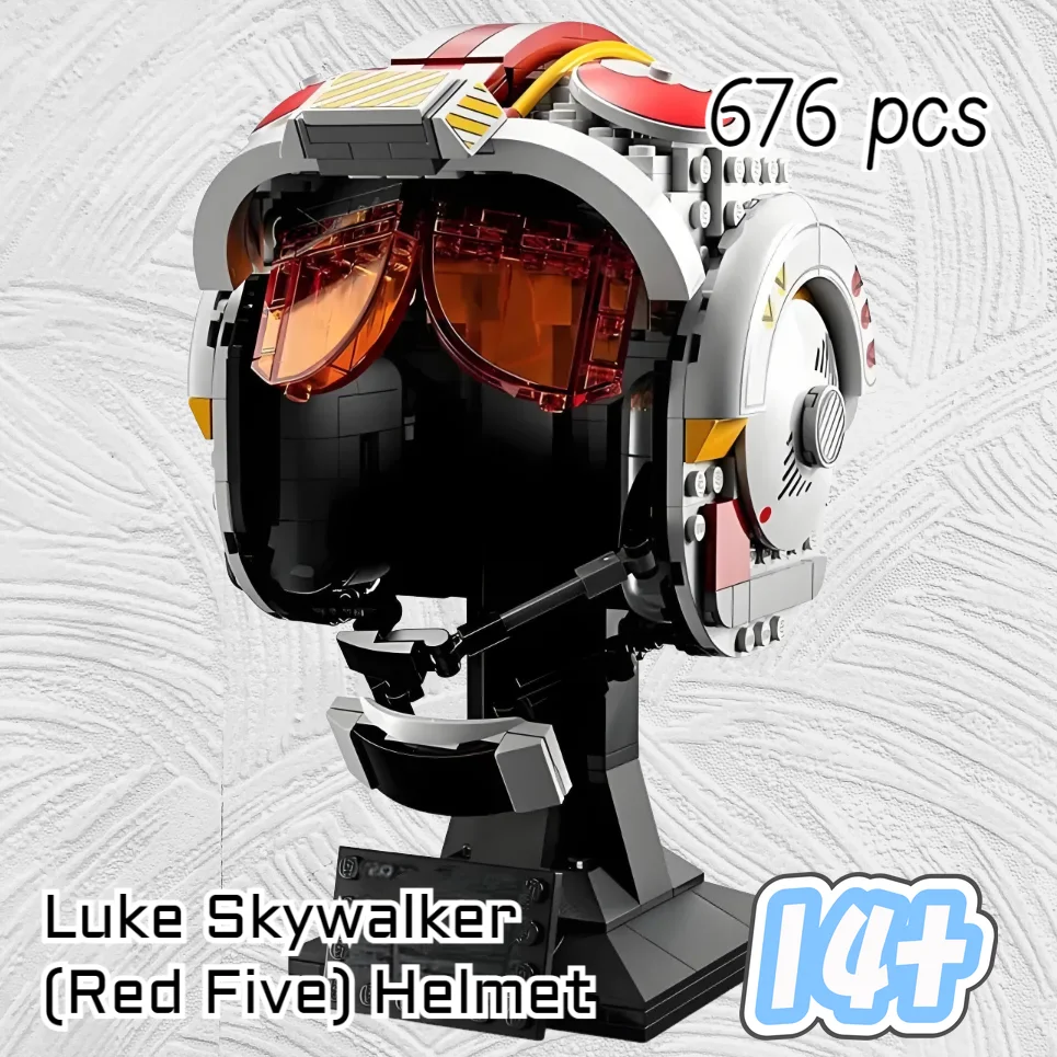 676 قطعة لعبة ساخنة خطة نجمة لوك سكاي مشوا الأحمر خمسة خوذة 75327 سفينة الفضاء معركة بناء لعبة المكعبات هدايا عيد الميلاد