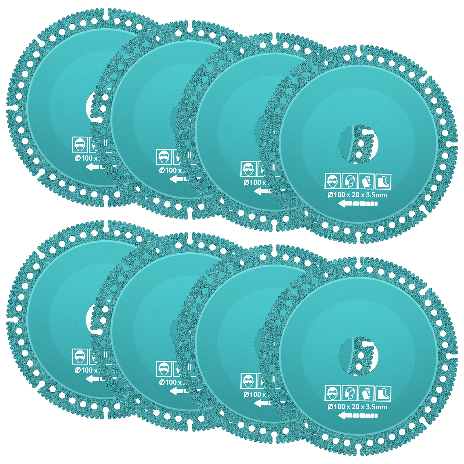 

8 шт. алмазное лезвие для фарфора, керамики, гранита, мрамора, стекла, металла, дерева, гладкого режущего круга для угловой шлифовальной машины