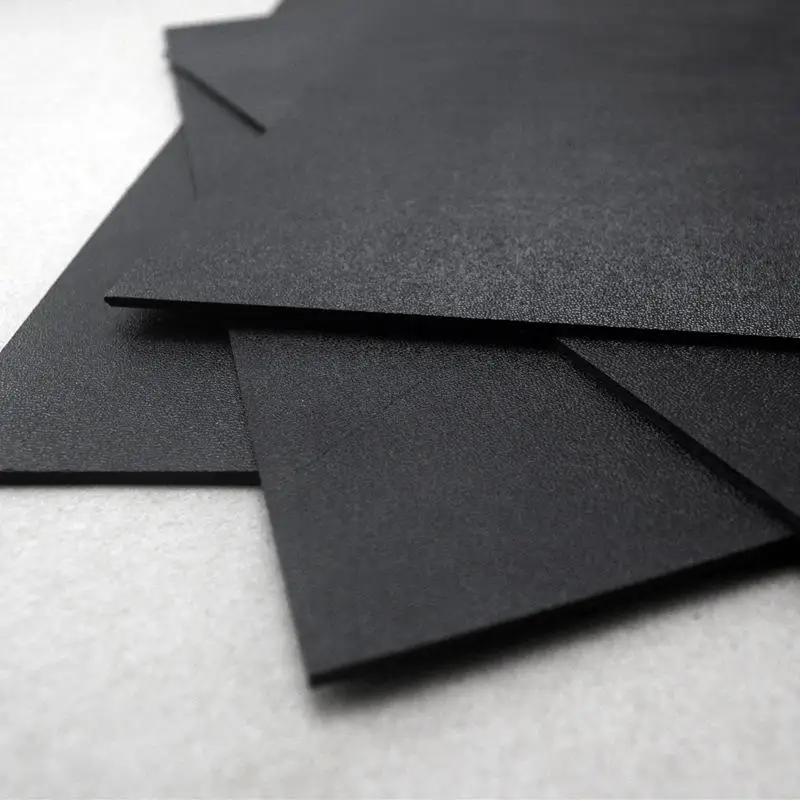 วัสดุทำมีด DIY สีดำ พร้อมปลอกมีด Kydex K200 แผ่นพลาสติกทนความร้อนลายใบไม้พิธีมีด ขนาด 300*300*1.5 มม./2 มม.