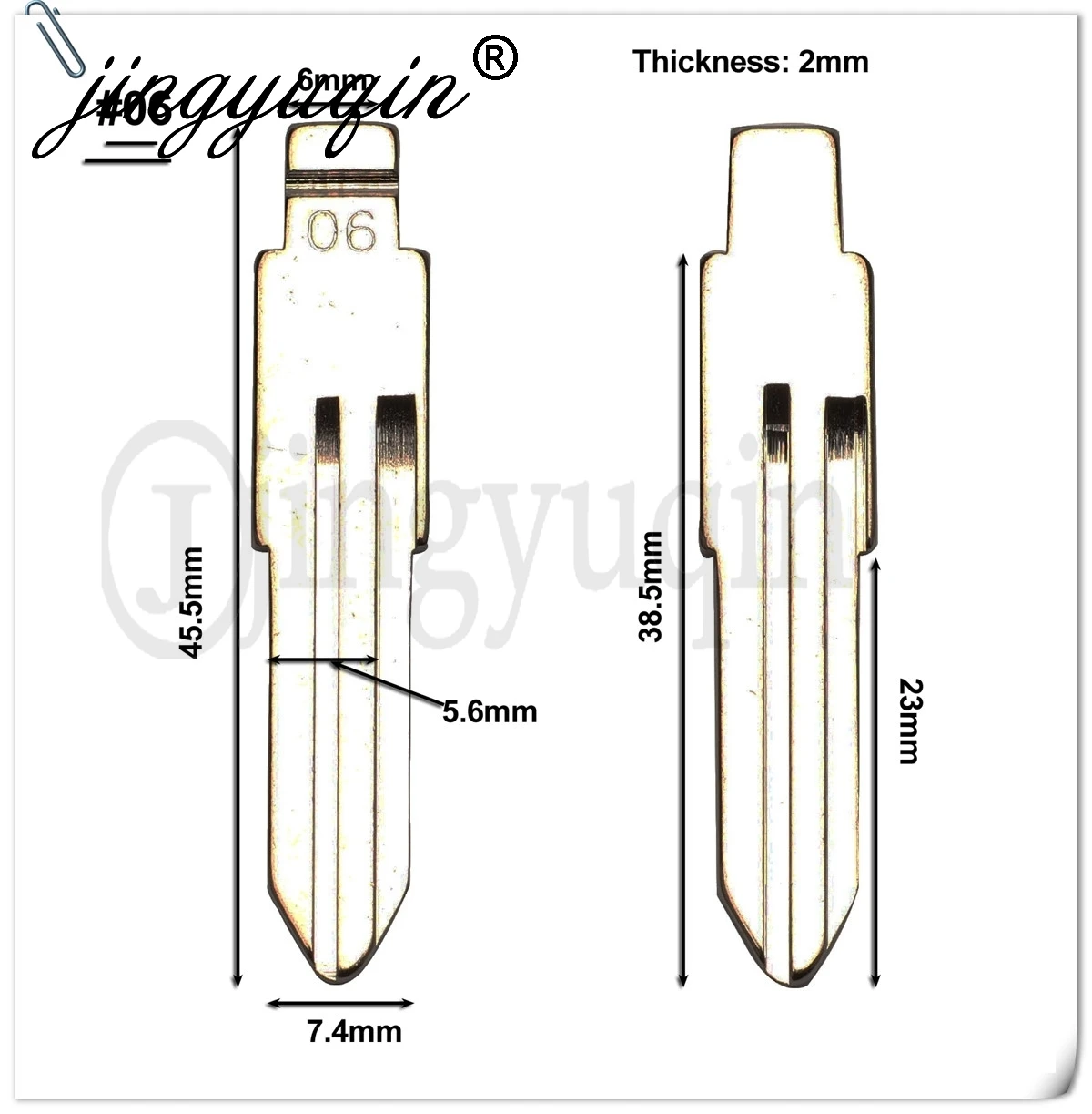 jingyuqin 15pcs for A33 Tiida Teana Livina Sunny Duke Demeano Opel No.22 KD Key Replace #06 #22 #49 #48 Flid Car Key Blank Blade