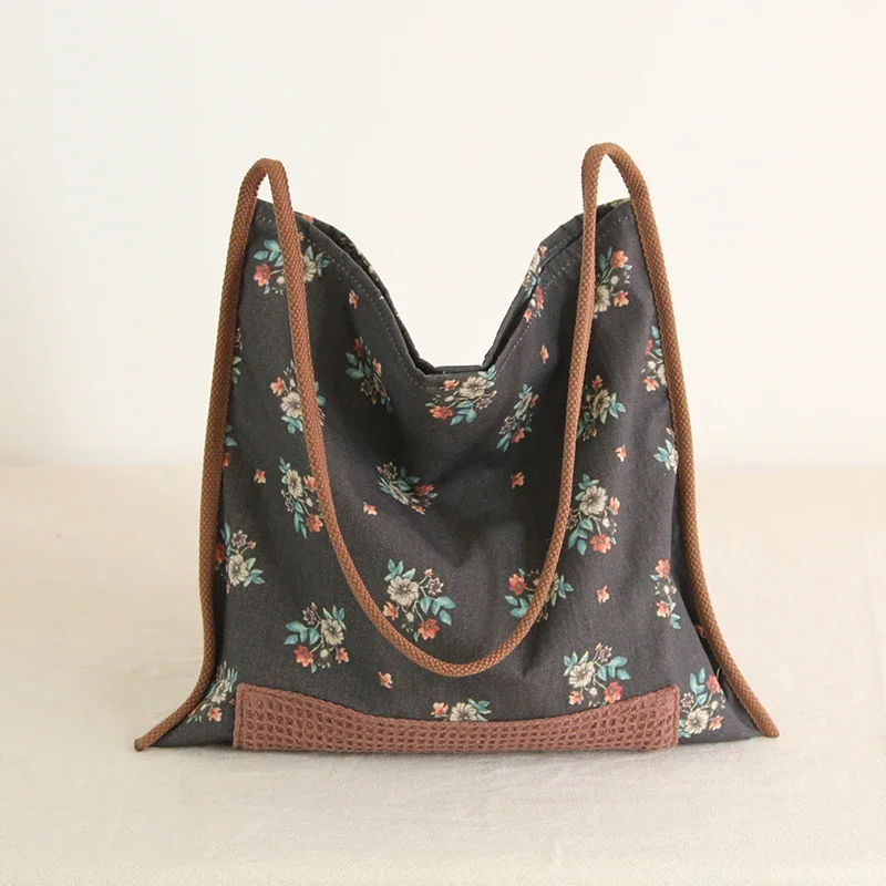 Imagem -05 - Bolsa de Algodão Feminina Tecido Macio Boho Chique Floral Slouchy Hobo Casual Boêmio Hippie Cigana Ibiza Bolsa de Ombro