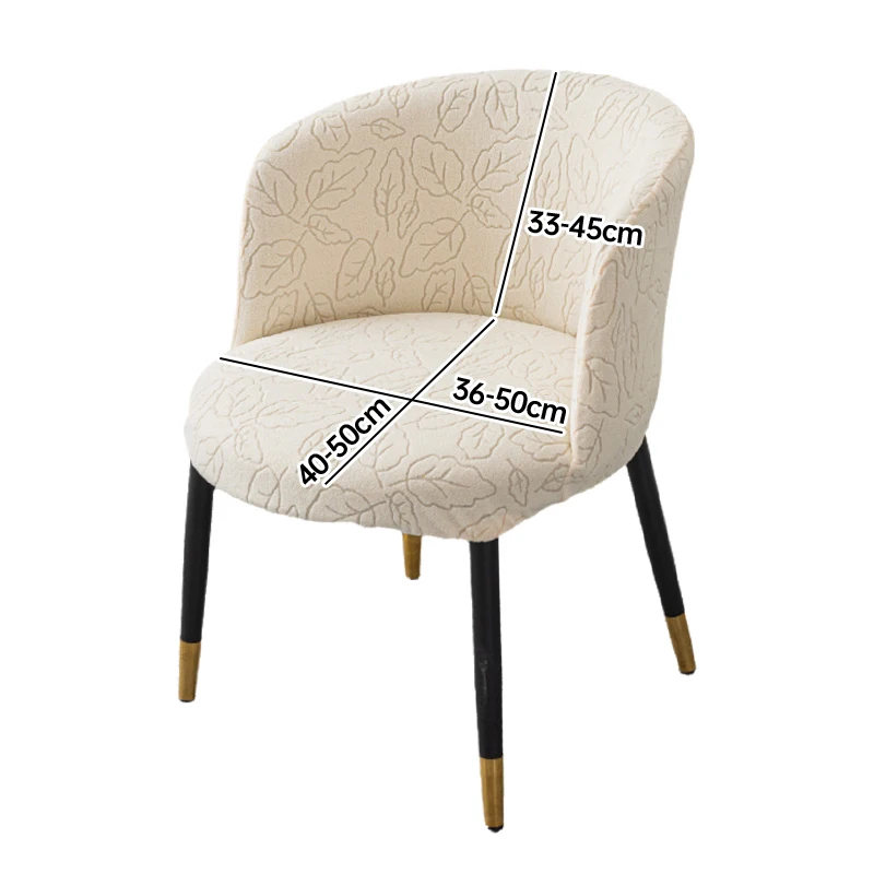 

Nordic 3D Jacquard Curved Armchair Elastic Seat Cover Carved Arc-Shaped Chair Cover Dustproof Protect Dining Chair Slipcover
