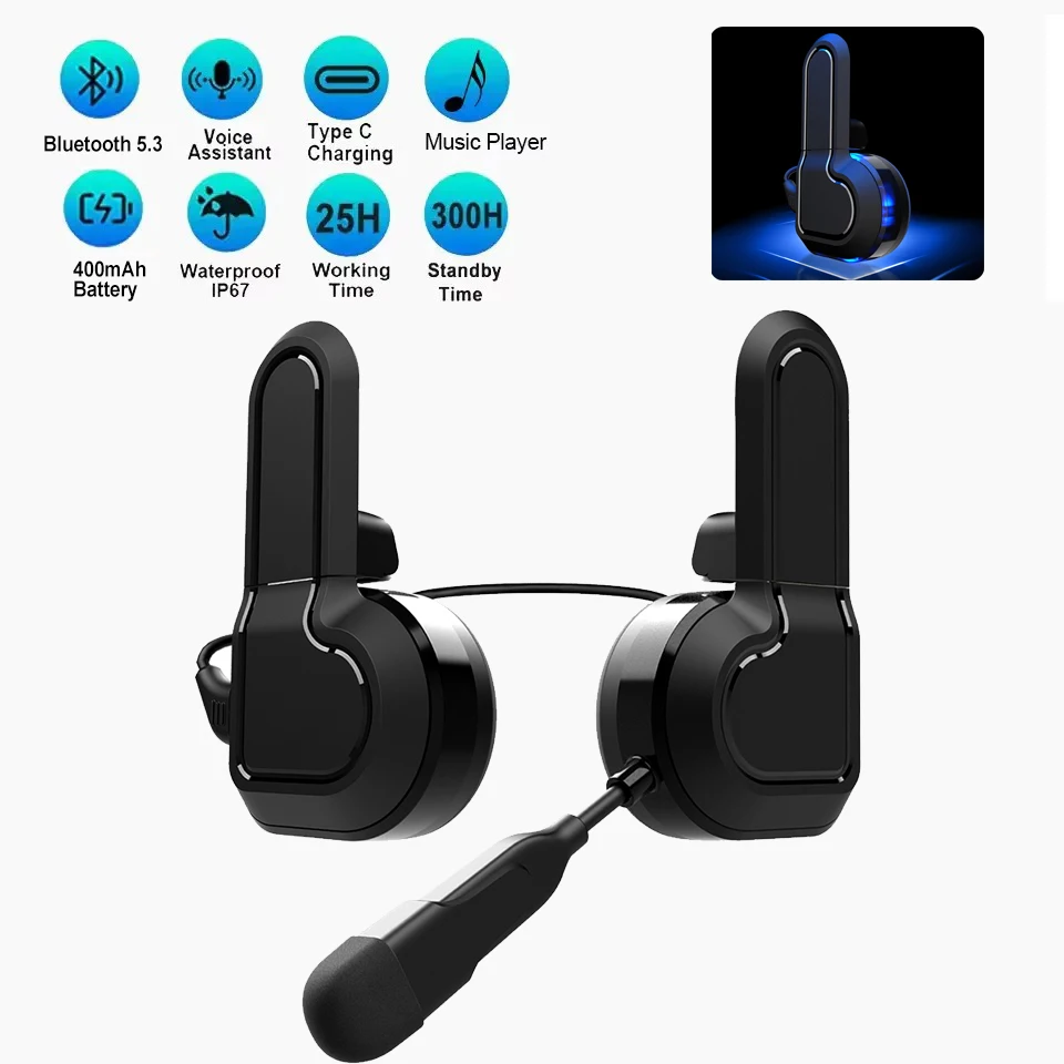 X2/BT9 Motorcycle Bluetooth Headset Wireless Stereo Moto Helmet Headphones Music Player Handsfree Earphone with Clip Holder