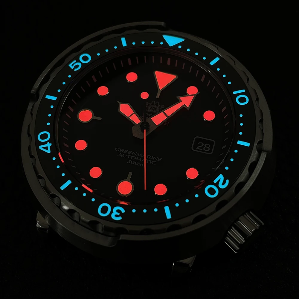 Imagem -02 - Steeldive-automatic Tuna Mens Dive Ver Mostrador Preto Moldura de Cerâmica Impermeável Steel Case Nh35 30atm 300m 47.5 mm Sd1975t