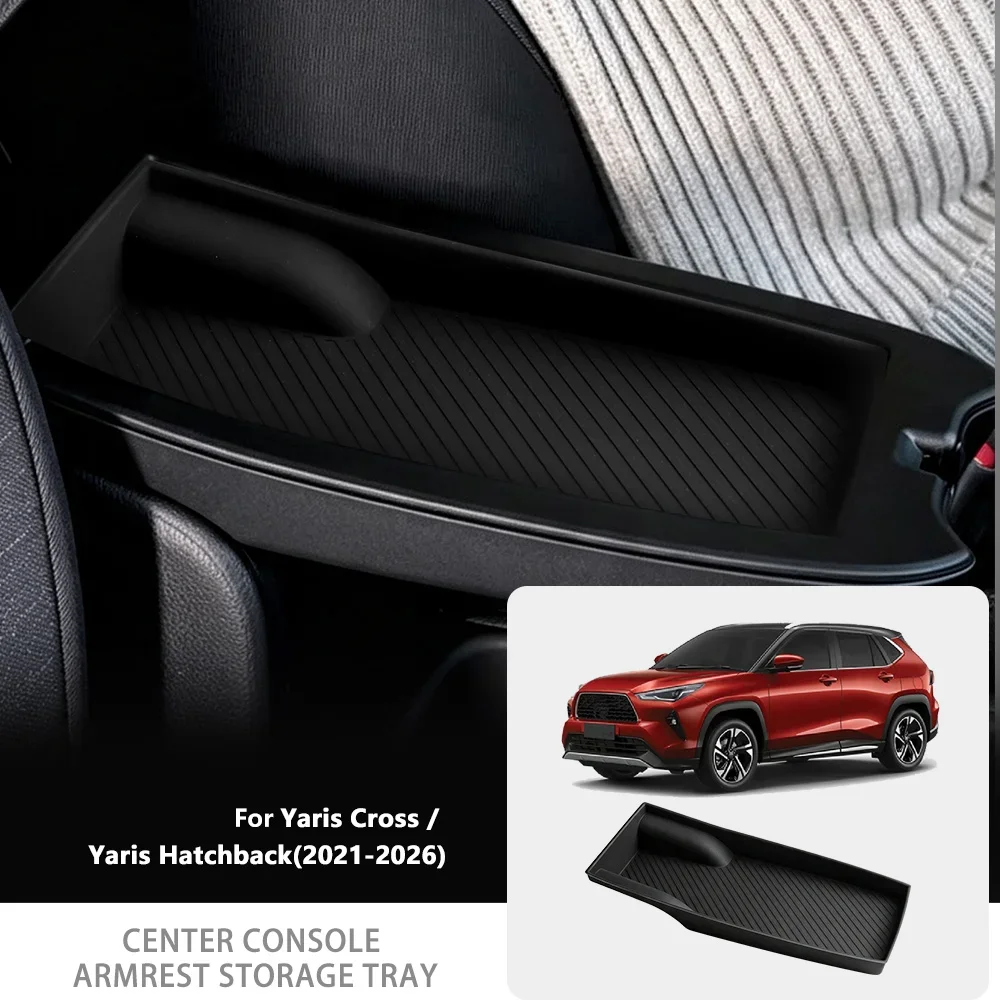 Für Toyota Yaris/Yaris Cross 2021 2022 2023 2024 2025 2026 Mittelkonsole Armlehnen-Aufbewahrungsbox Ablage Rutschfester Organizer Zubehör