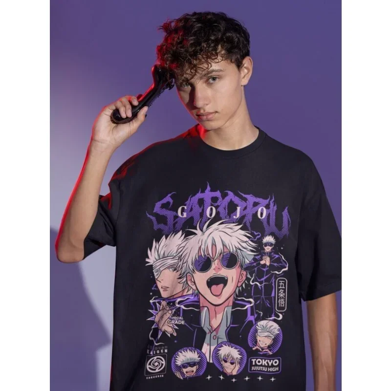 تي شيرت Gojo Satoru Jujutsu Kaisen Mahito أنيمي الرعب مضحك هدية قميص جميع حجم الجرافيك تي شيرت المتضخم تي شيرت الموضة #4