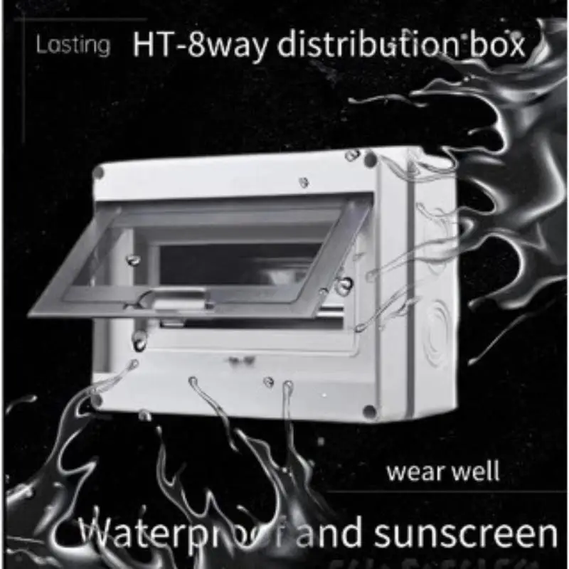 Outdoor Electrical Circuit Breaker Distribution Box IP65 Waterproof 3/5/8/12P for Port Dock Power Management Works