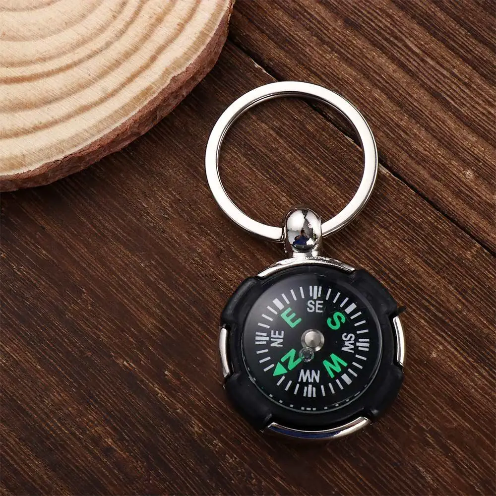 Keyring Navigator Riding Equipment Key Chain Survival Tool Mini Compass Keychain Emergency Wild Compass Pocket Compass