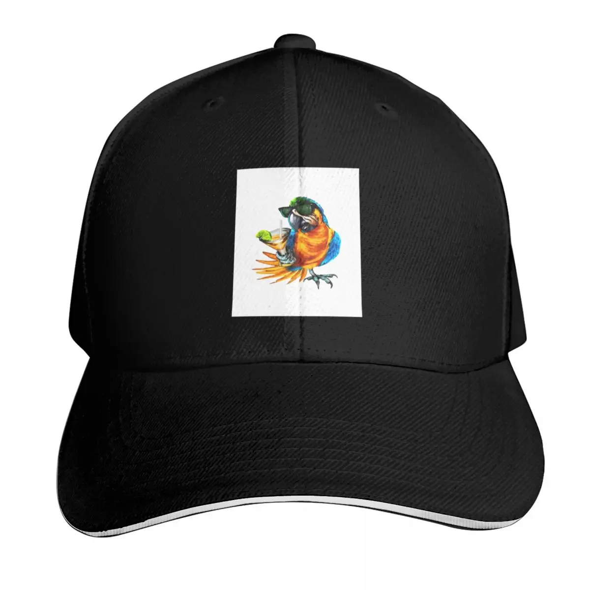 Parrot Heads in Paradise Graphic Baseball Cap Breathable Mesh Back Adjustable Buckle Closure Moisture Wicking Quick Dry