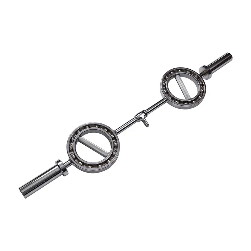 MKAS Fitness Weight Lifting Barbell Powerlifting Bar Round Grip For Arm Curl Fitness 360 Degree EZ Eye Rotating Curl Barbell Bar