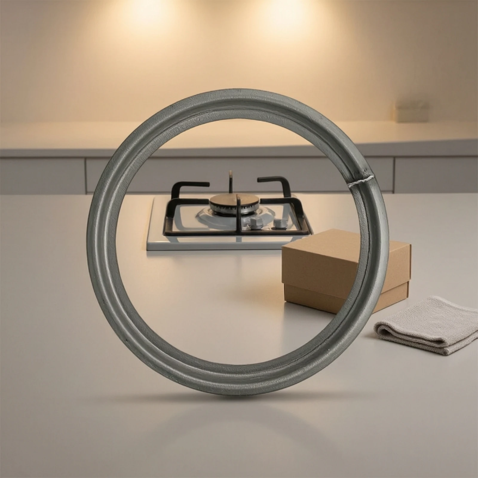 Stove Collar with Welded Seam Sturdy Steel Stove Collar Hardware Stable for Cooktop